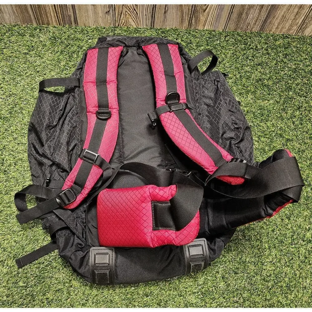 Vintage LARGE CABELA'S Hiking Camping Bag Tactical Backpack Outdoor Travel Red